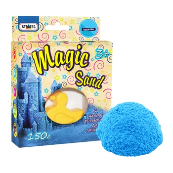 Кинетический песок Magik sand, 0,150кг, голубой, с формочкой 39302S