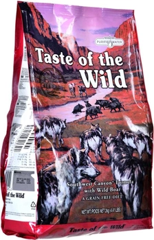 Sucha karma dla psów Taste of the Wild Southwest Canyon z wołowiną, jagnięciną i dziczyzną 2 kg (074198612499)