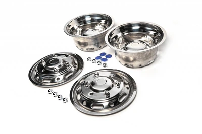 Колпаки из нержавейки Эксклюзив V1 (2 катковые, 4 шт) для Volkswagen Crafter 2006-2013