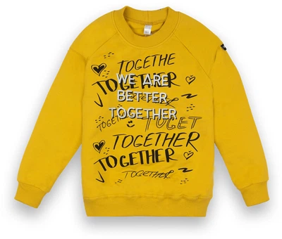 Дитячий джемпер для дівчинки Gabbi DG-21-91-1 Together Жовтогарячий на зріст 122 (13047)