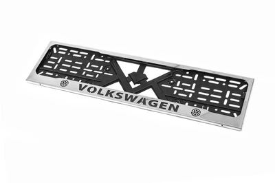 Рамка под номер хром Volkswagen (1 шт, нержавейка) для Volkswagen