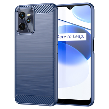 Чохол Fiji Polished Carbon для Realme C35 протиударний бампер синій
