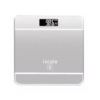 Весы напольные электронные iScale 2017D до 180 кг с датчиком температуры Серебристые