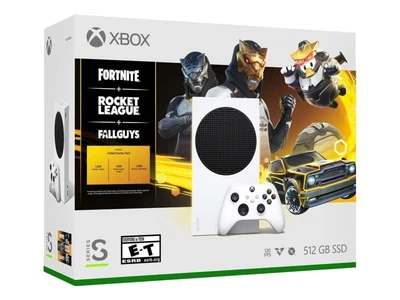 Игровая консоль Microsoft Xbox Series S 512GB White набор «Позолоченный охотник» + Fortnite + Rocket + Fallguys