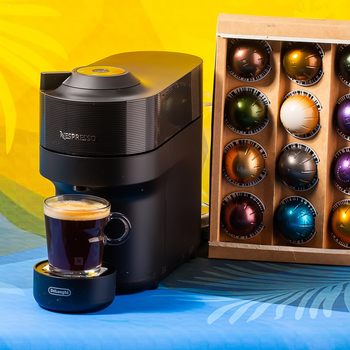 Капсульна кавоварка Nespresso Vertuo Pop LIQUORICE BLACK XN920110 чорна та дегустаційний набір 12 кави (капсул)