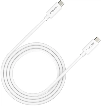 Кабель Canyon UC-44 Type C to Type C 40G 5A 240W 1 m White (CNS-USBC44W)