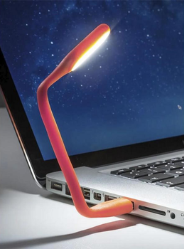 USB лампа для ноутбука Optima Flexible LED UL-001 Рожевий 2 шт