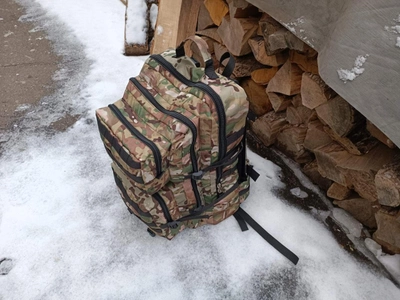 Військовий рюкзак на 60 літрів із системою MOLLE армійський ЗСУ тактичний рюкзак колір мультикам