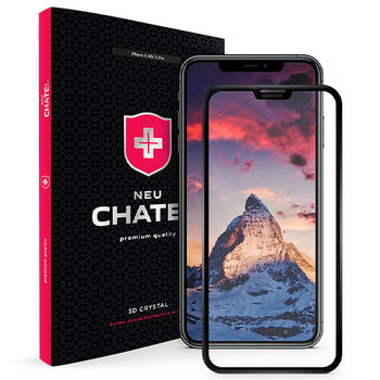Защитное стекло NEU Chatel Full 3D Crystal Glass for iPhone Xr/11, Black