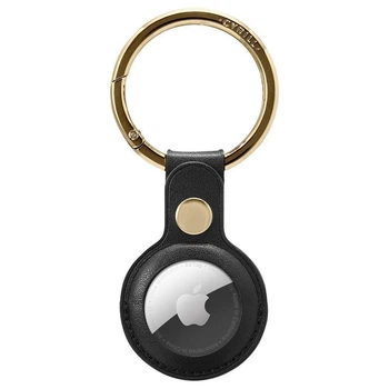Кожанный чехол брелок Spigen Airtag Cyrill, Black (AMP01836)