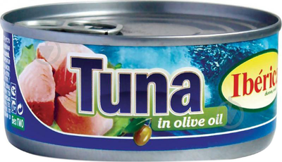 Тунець Iberica Tuna in olive oil chunk Цілий в оливковій олії 160 г (8436024298956)