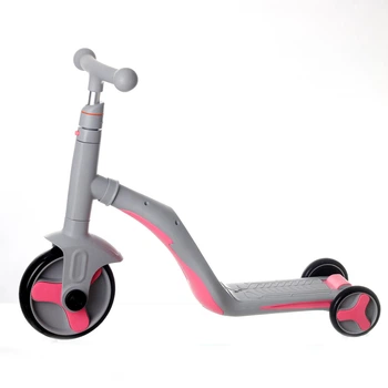 Беговел Самокат Трансформер с педалями Huada Toys 5470 серый (А2307)
