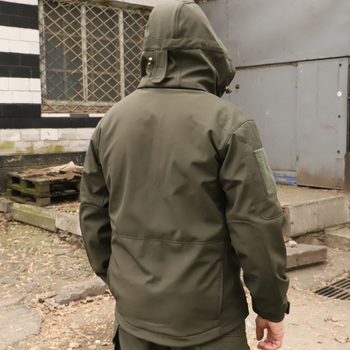 Тактична куртка Softshell. Куртка комуфляжна Софтшелл Haunt-Hanter. Розмір 60 олива (0016К-О)