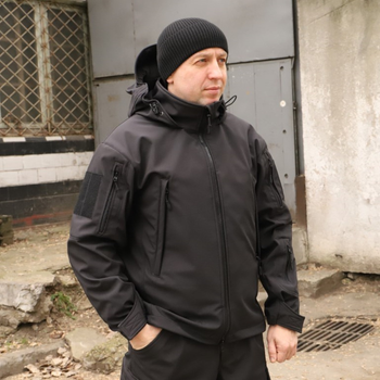 Тактична куртка Softshell. Куртка Софтшелл Haunt-Hanter. Розмір 50 чорний (0016К-1)