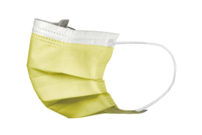 Медичні одноразові маски SanGig, 50 шт/уп, жовті