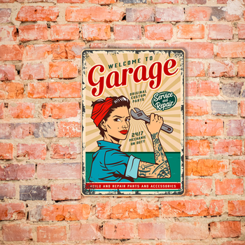 Деревянный Постер Welcome to garage А2