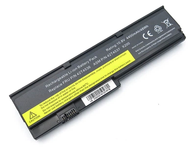 Батарея 42T4834 для Lenovo ThinkPad X200, X200s, X201, X201i, X201s (42T4835, 43R9254, 42T4537, 42T4536 ) (10.8V 4400mAh 47.5Wh). (62888)