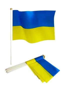 Прапор Україна на паличці з присоскою. Martel розмір 14*21 см 0084 (синьо-жовтий)