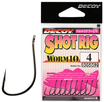 Крючок Decoy Worm10 Shot Rig #04 (9 шт / уп)