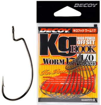 Крючок офсетный Decoy Worm17 Kg Hook 02, 9 шт / уп