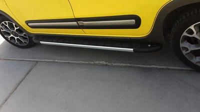 Алюминиевые боковые пороги Duru для Fiat 500X (комплект из 2 штук)