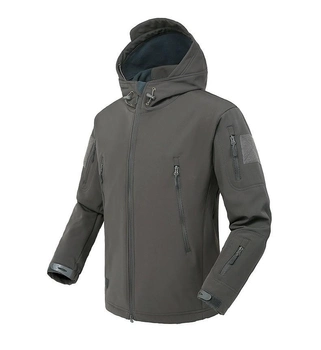 Куртка / вітровка тактична Softshell grey (сірий) софтшелл Розмір 3XL