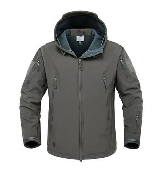 Куртка / ветровка тактическая Softshell grey (серый) софтшелл Размер 5XL