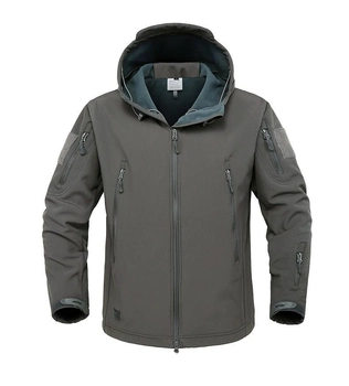 Куртка / вітровка тактична Softshell grey (сірий) софтшелл Розмір 4XL