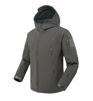 Куртка / ветровка тактическая Softshell grey (серый) софтшелл Размер S