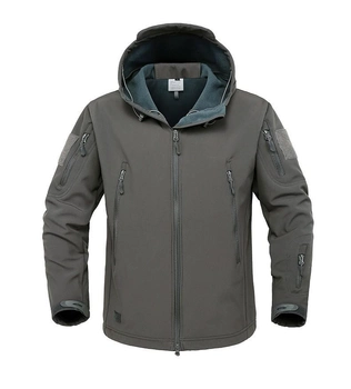 Куртка / вітровка тактична Softshell grey (сірий) софтшелл Розмір XL