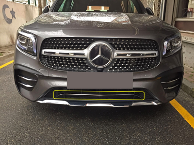 Хром полоска на передний бампер (нерж) для Mercedes GLB X247 2019- рр