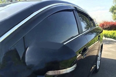 Ветровики с хромированным молдингом (4 шт, HIC) для Honda Crosstour 2009-2015 гг