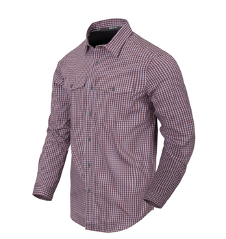 Рубашка (Скрытое ношение) Covert Concealed Carry Shirt Helikon-Tex Scarlet Flame Checkered S Тактическая мужская