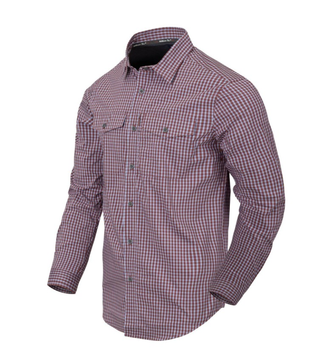 Рубашка (Скрытое ношение) Covert Concealed Carry Shirt Helikon-Tex Scarlet Flame Checkered XL Тактическая мужская