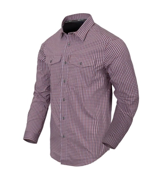 Рубашка (Скрытое ношение) Covert Concealed Carry Shirt Helikon-Tex Scarlet Flame Checkered XXXL Тактическая мужская