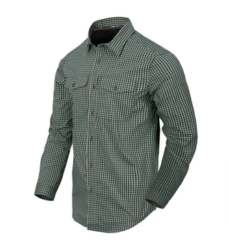 Рубашка (Скрытое ношение) Covert Concealed Carry Shirt Helikon-Tex Savage Green Checkered XXL Тактическая мужская