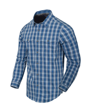 Рубашка (Скрытое ношение) Covert Concealed Carry Shirt Helikon-Tex Ozark Blue Plaid XS Тактическая мужская