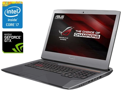 Игровой ноутбук Asus ROG G752VT-GC090T / 17.3" IPS / Core i7-6700HQ (4(8) ядра по 2.6-3.5GHz) / 16GB DDR4 / 512GB SSD / GeForce GTX 970M, 3GB GDDR5, 192bit / WebCam / DVD-ROM / Win 10 б/у