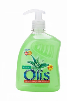 Косметическое жидкое крем-мыло "Алоэ" с дозатором - Olis 500ml (1129375-121052)