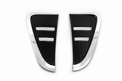 Хромированные накладки на жабры с черным (2 шт) для BMW X5 F15 2013-2018 гг