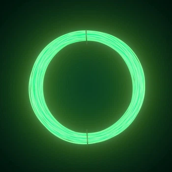 Люмінесцентний Еко пластик PLA 10м (світиться в темряві GREEN) для 3D-ручки 1.75 мм