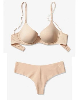 Комплект формованная чашка + стринги Victoria's Secret 337-685 75D-М Бежевый