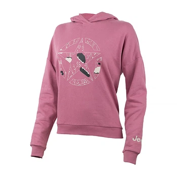 Жіноче Худі JEEP HOODED CROPPED SWEATSHIRT STAR Botanical Print Фіолетовий M (O102607-P490 M)