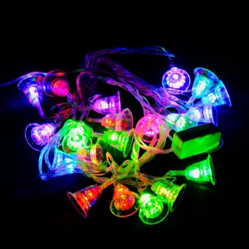 Светодиодная гирлянда Venom "Колокольчик" 20LED RGB, прозрачный провод (LS-BELL-20LED-WC-RGB)