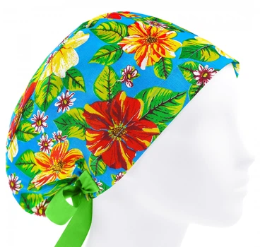 Медицинская шапочка женская HeadwearUniverse универсальная принт Гавайи