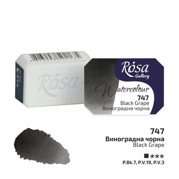 Фарба акварельна Rosa Gallery Виноградна чорна (747) кювета (343747)