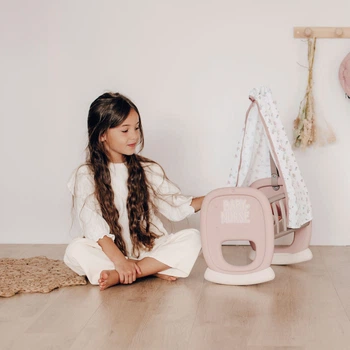 Колыбель Нежная пудра с балдахином для пупса Baby Nurse Smoby IG-OL185823