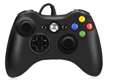 Дротовий геймпад джойстик контролер PC360 для комп'ютера в стилі Xbox 360 у чорному кольорі AdlerGame (8223-80)