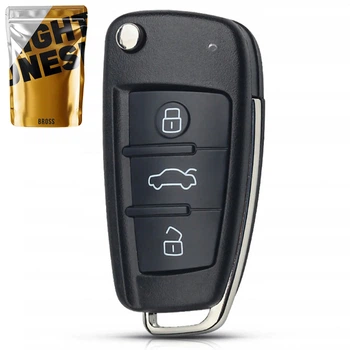 Выкидной корпус ключа Audi A3 8P , A4 B7 , A6 C6 , A8 , TT , Q7 , S6 на 3 кнопки 4F0837220N