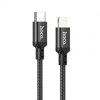 Кабель Hoco X14 Double speed PD charging data cable Lightning (L-1M) Black